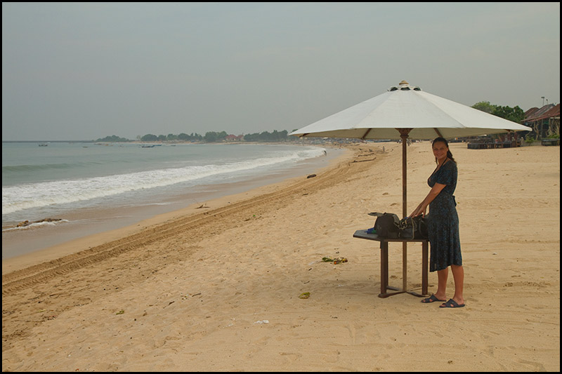 Tina vid strandbord